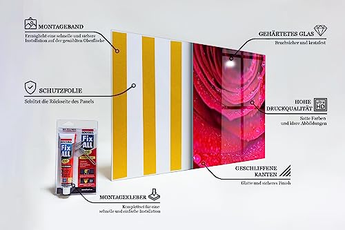 Cuisine décoration murale avec le panneau autocollant rose Wallfluent