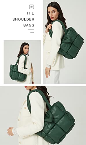 Image of Puffer Shoulder Bag for Women Mini Down Satchel Hobo Bag Quilted Tote Bag Chic Purses 2024