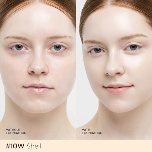 Image of JUNG SAEM MOOL Essential Skin Nuder Cushion | Natural Finish, Buildable Coverage Cushion Foundation by Korean Makeup Artist (Mini, 0.17 Fl Oz), 10W Shell