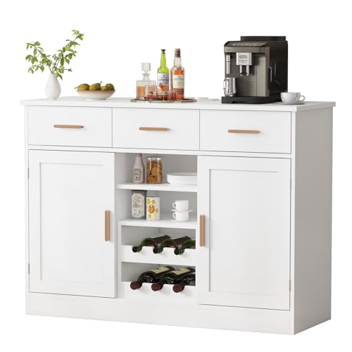 Küchenschrank mit Arbeitsfläche, Buffetschrank mit 3 Schubladen,...