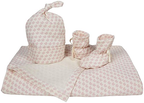 Serena & Lily Mercer Gift Set - Mocha Origami Baby Bed Linen Set (3 Piece Set, 3T, Unisex, Newborn, All Seasons, Machine Wash)