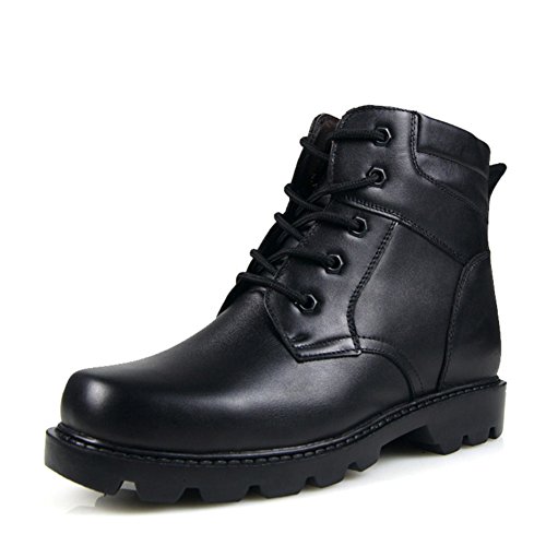 Bottes en cuir véritable homme hiver robustes et confortables de 24.8cm