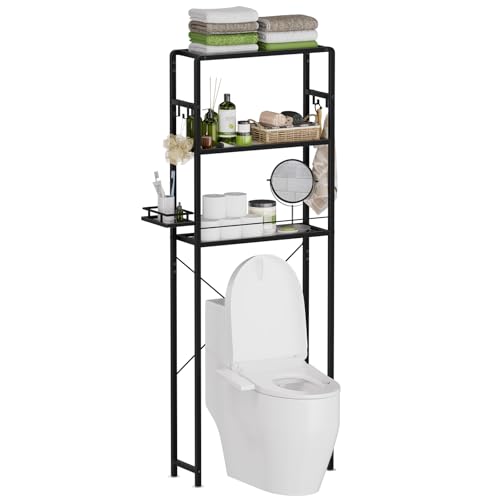 SAYGOER Glass Over The Toilet Storage Rack Deal at Amazon: $6.99