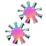 Eminchu 2 Stück French-Tip-Schablonen, Edelstahl-French-Nagelschneider, Smile-Line-Schablone, Nagel-Tip-Werkzeug, Ideal für den Professionellen Heimwerker-Nail-Art-Einsatz