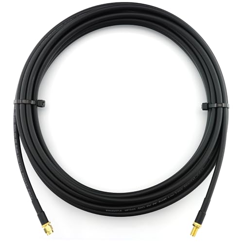 Câble coaxial SMA mâle femelle 7m étanche HF240 anti-perte - 4