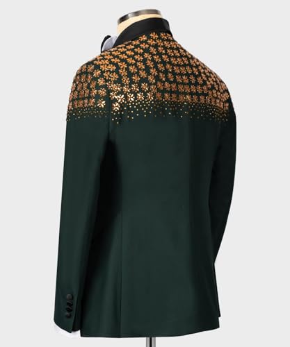 Mens Luxury Pearls Tuxedo Slim Fit Shawl Lapel Wedding Dinner Jacket Party Prom Wedding Blazer Jacket4