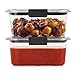 Rubbermaid Brilliance BPA-Free Food Storage Containers, Medium Deep, 4.7 Cup, 2-Pack, Airtight & Leak-Proof, Microwave & Dishwasher Safe