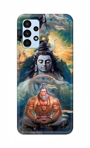 Image of PRINTFIDAA Printed Hard Back Cover Case for Samsung Galaxy A13 4G Back Cover (Lord Shiva and Hanuma) -112