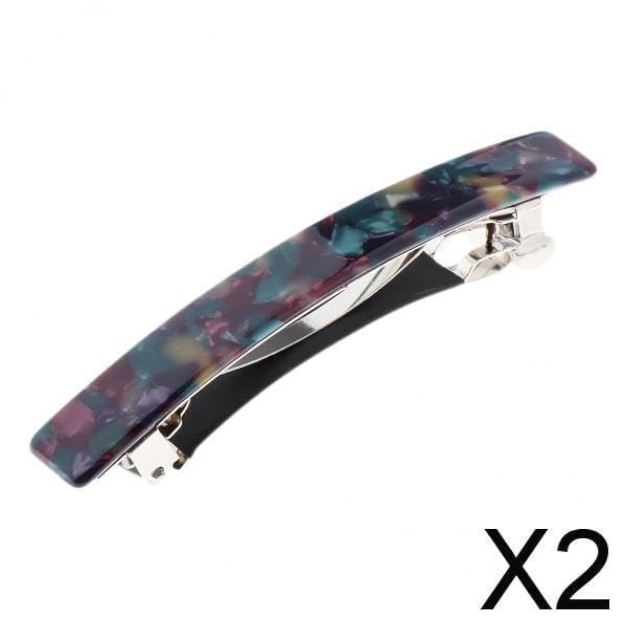 Colorful Acetate Barrette Hair Clip Set for Women