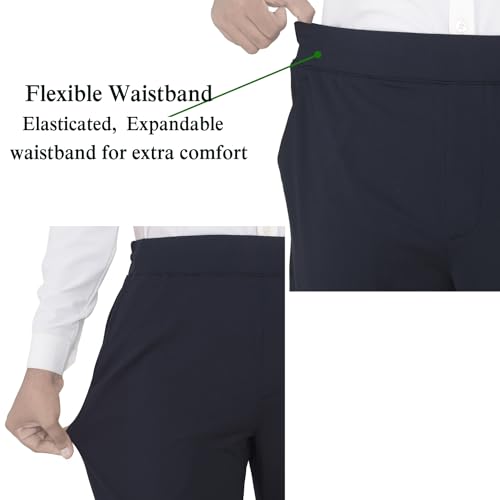 Image of SaintX Men's 4-Way Stretchable Athleisure Pants | Sweat Wicking Fabric | Slim Fit | Active - Sports Wear | Travel, Lounge & Casual Wear | Stylish Back Zipper Pocket | Available in Plus Size (ST06)