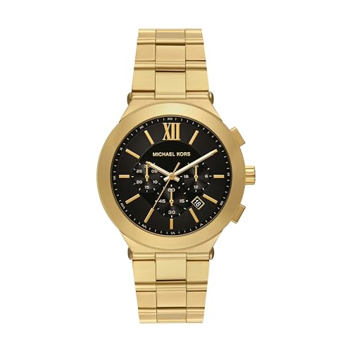 La mejor selección de Reloj Michael Kors Hombre Dorado del mes. 49 Michael Kors MK9220 Reloj de acero inoxidable con cronógrafo, color dorado, para hombre