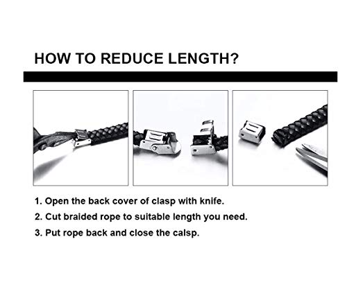 Xuanpai Personalized Black Stainless Steel Id Message Braided Leather Bracelets Jewelry For Him,Custom Men Bracelet #TOP6