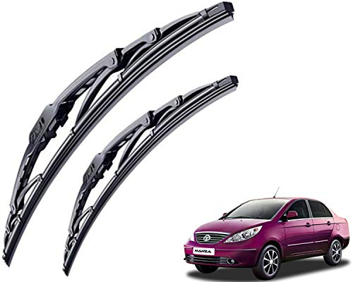 Image of WolkomHome High Performance OE Car Wiper Blade Replacement set of 2 Pc Right 24 inch Left 16 inch for Tata Manza