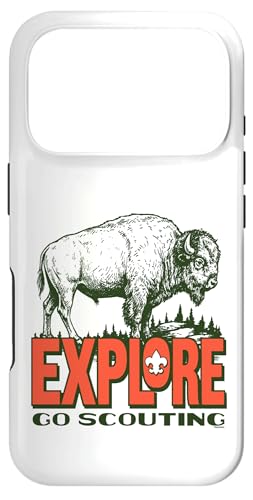 Explore! Go Scouting Bison Outdoor Adventure Cub Scouts BSA �X�}�z�P�[�X iPhone 17 Pro �p