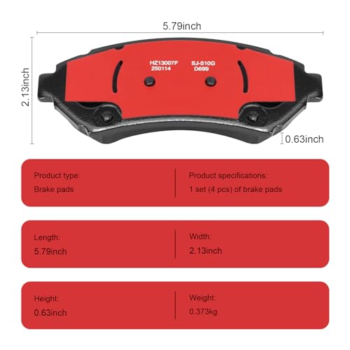 Image of D699 Front Ceramic Brake Pads Kit Fit For Oldsmobile Aurora 1997-1999, For Aurora 2001-2003, For Intrigue 1998-2002, For Silhouette 1997-2004, For Chevrolet Impala 2000-2005