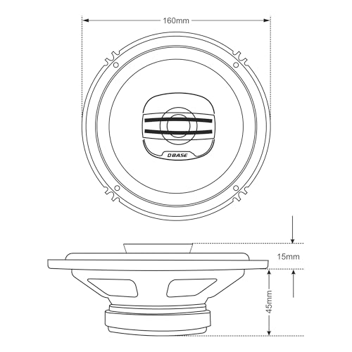 Image of DBASE 6-Inch Two-Way Coaxial Car Speakers | High Bass & Crystal-Clear Sound | PP Injection Cone & Treated Rubber Edge | Universal Fit for Cars, SUVs & Trucks | Easy Installation