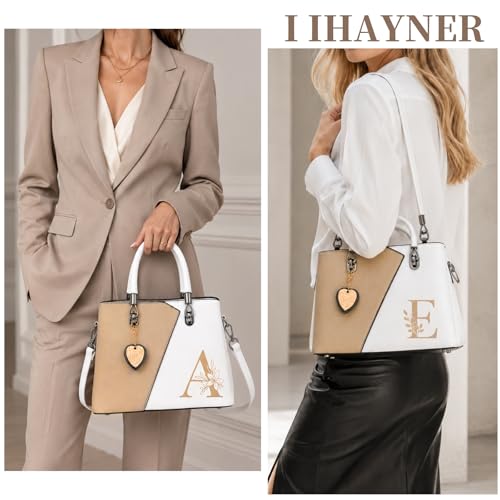 Bolso Satchel Tote para Mujer en Cuero PU Beige miniatura 7