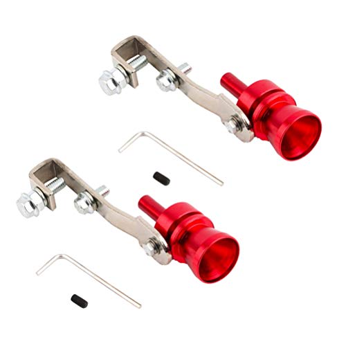 Wakauto 5 peças de silenciador de tubo de escape de liga de alumínio com som turbo para carro (taman