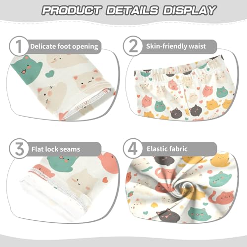 KLL Art Illustration Cats Toddler Girls' Cotton Leggings Soft Full Length Yoga Pants Sports3
