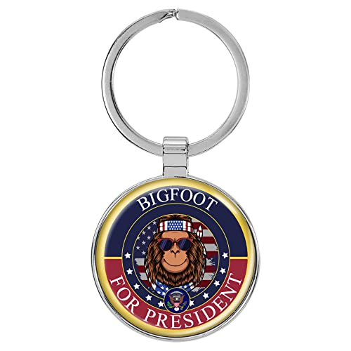 Image of Bigfoot 1.5 inch x 3 inch Domed Keychain Backpack Pull
