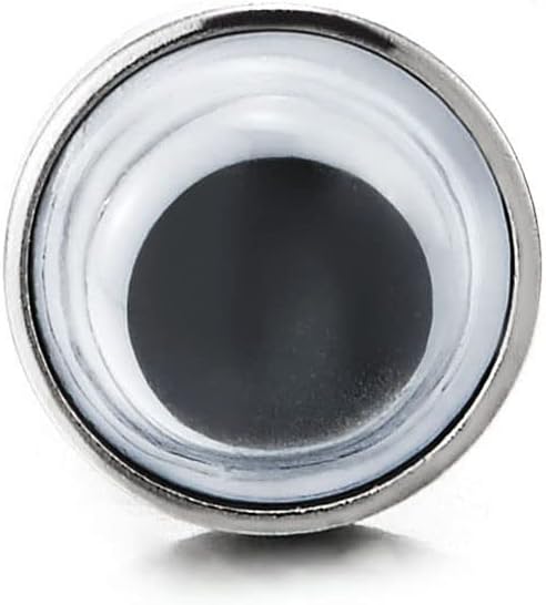 Stainless Steel Googly Eye Stud Earrings for Men and Women, Round Dome Resin Eye Design, Funny Novelty Minimalist Earrings - Image 2