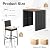 RELAX4LIFE 5-Piece Outdoor Bar Set - Wicker Rattan Bar Height Dining Table w/Acacia Wood Top & 4 Bar Stools Chairs w/Seat Cushions, Backrest, Footrest, Outside Patio Bistro Set for Backyard (47.5'')
