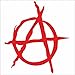 JINTORA Sticker - Adesivo - Adesive da Auto - Anarchia - 108x99 mm - JDM - Die Cut - Auto - Finestra - Laptop - Tuning - Rosso