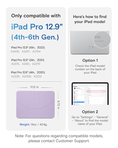 Image of MOFT Dynamic Folio Case for iPad Pro 12.9 inch (6th 2022 | 5th 2021 | 4th 2020), Slim Magnetic Stand Case with 20+ Viewing Angles, Auto Wake /Sleep, Ultra Thin, Peony