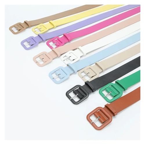 Simplicity PU Leather Belts for Women Square Pin Buckle Jeans Chic Luxury Brand decoration Female Waistband2