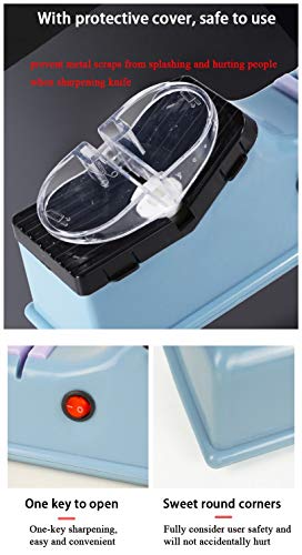 Knife Sharpener Electric Multifunctional Sharpening Kit 4-In-1 For Straight Knives And Scissors With Protective Cover 110V (Electric Version) #TOP4