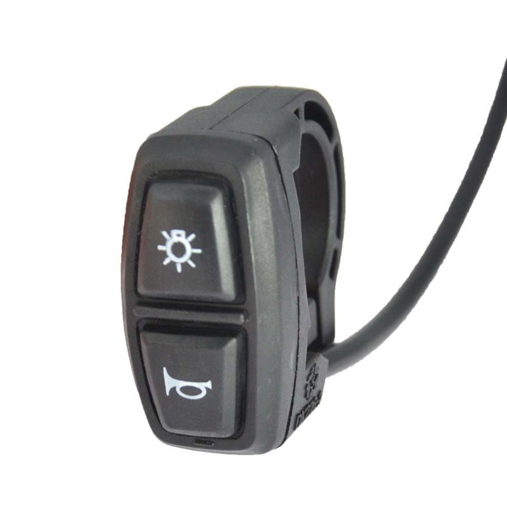 Illuminazione per Bicicletta A LED Corno 2 in 1 Luce Anteriore Avviso di Guida Notturna Fanale Posteriore Set di Pulsanti di Commutazione Integrati