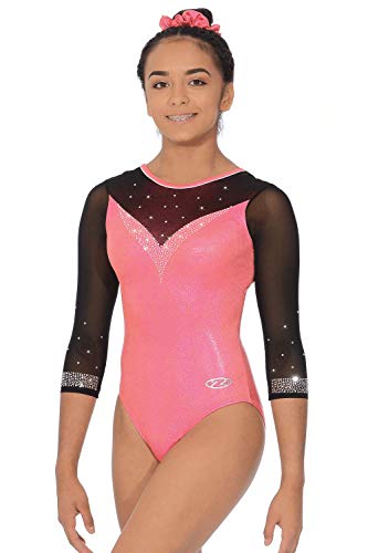 The Zone Harper - Maillot de gimnasia para niña (manga 3/4)