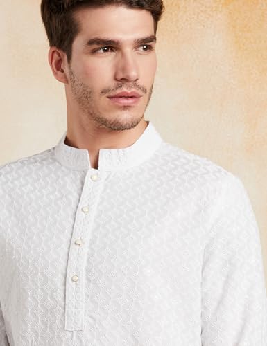 Image of Symbol Premium Men's Embroidery Sequined Long Kurta