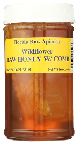 BUZZ BEE Wildflower Honey With Comb, 16 OZ