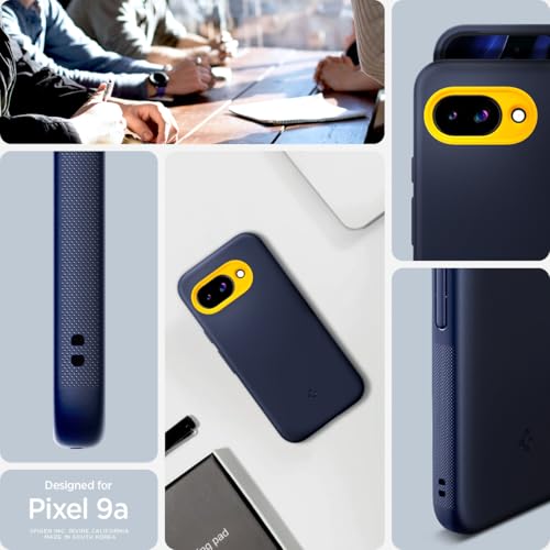 Image of Spigen Nano Pop MagFit Back Cover Case for Pixel 9a, Pixelsnap Compatible, Bold Two-Tone Design - TPU | Blueberry Navy