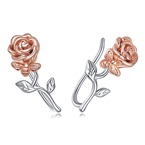 Boucles d'oreilles fleur Rose pour le collège et les sorties entre amies