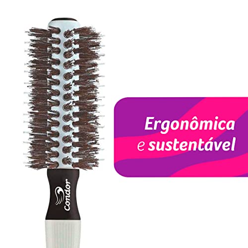 Condor, Escova de Cabelo, Fast Liss, Profissional, Alisa, Dupla Altura, Maior Agarre, Base Térmica d