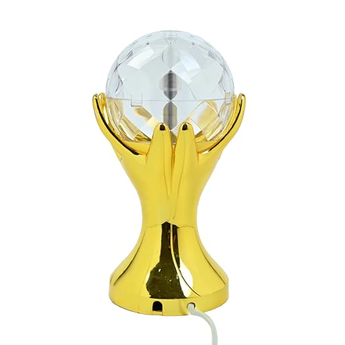 Image of ZAICUS Golden Crystal 360 Rotating Disco Light Showpiece | LED Party Lamp for Home, Birthday, Wedding, DJ & Decoration Gift