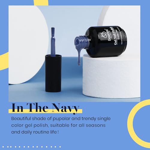 Image of Beetles Blue Gel Nail Polish 15ML Soak Off UV Gel for Fall Nail Art DIY