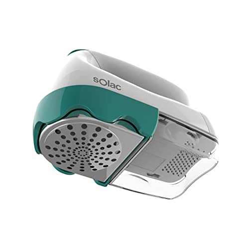Solac - Quitapelusas eléctrico Potente 2W | Apto para Todos los Tejidos | Deposito extraíble | 3 Niveles automático de apurado | Cuchilla en Acero INOX | Universal y Ergonómico