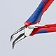 KNIPEX Werkzeuge - Elektronikzange, halbrunde Spitzen, 45 Grad abgewinkelt, Mehrkomponenten (3582145), 5,75