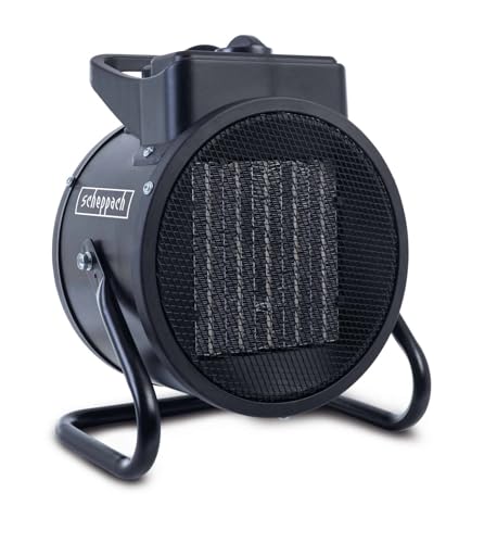Scheppach EH3000 Chauffage soufflant électrique 3000 W 2000 W réglable en continu | Débit d'air 320 m³/h | 5–85 °C | Ventilateur soufflant - Céramique...