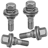 4 Stück Radbolzen & Muttern M12x1,25 - Hochwertige Radschrauben für Citroën Peugeot, Inkl. Sicherheitsmutter, Passend für C2, C3, C4, C5, 206, 207, 308, 407
