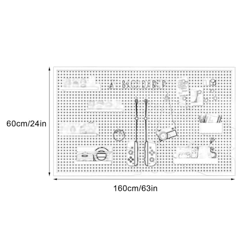 Genérico Estante de Pared para Herramientas con Panel Perforado para Garaje, Almacenamiento de Brocas, Soportes para Juegos de Llaves, Paneles Perforados, Panel Perforado de Metal montado en la Pared