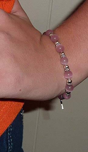 Hidden Hollow Beads Cancer Awareness Beaded Pink Breast Cancer or Multi Colored Bracelet, Strong, 7 3/4 Inches Long With Extender, Fits Most Wrists3
