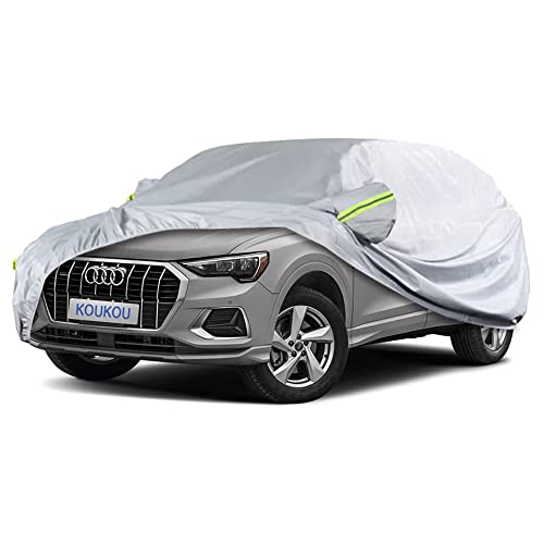 Image of Koukou SUV Car Cover Custom Fit Audi Q3 2012-2025, Waterproof All Weather for Automobiles, Sun Rain Dust Snow Protection. (Ships from US Warehouse, Arrive Within 3-7 Days)
