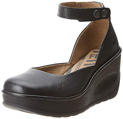 Fly London Jody956fly, Escarpins Bride Cheville Femme, Noir (Black 000), 41 EU