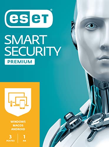 ESET Smart Security Premium 2023 | Premium Security | 3 Appareils | 1 An | Windows/Mac/Android | Code d'activation - envoi par email