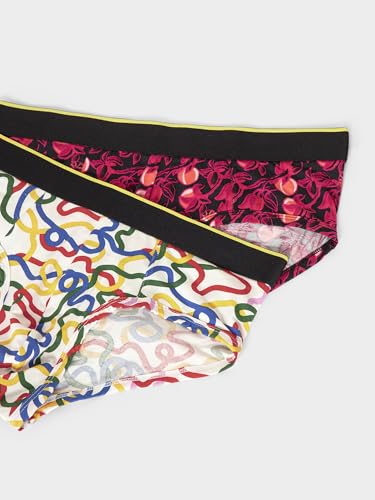 Image of Bummer Men's Printed Micro Modal Briefs Underwear | Ultra Soft & Breathable | Combo Pack of 2