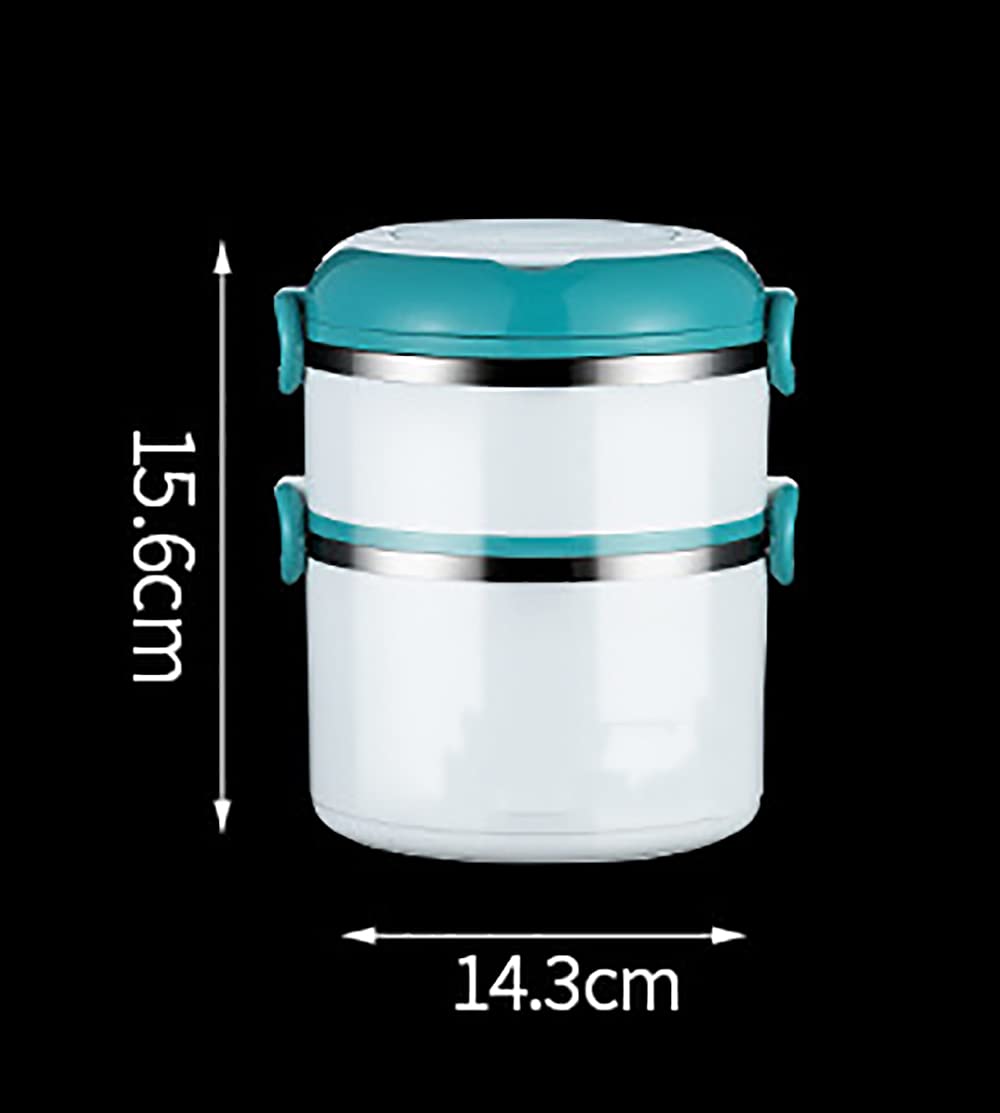 Cajas Bento De Doble Capa, Fiambrera De Acero Inoxidable Engrosada Y Sellada Que Conserva El Calor, Fácil De Limpiar Y De Gran Capacidad para Llevar para Estudiantes Y Adultos